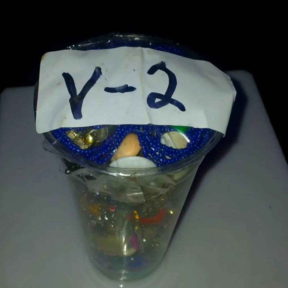 Cup Of Misc Beads And Such